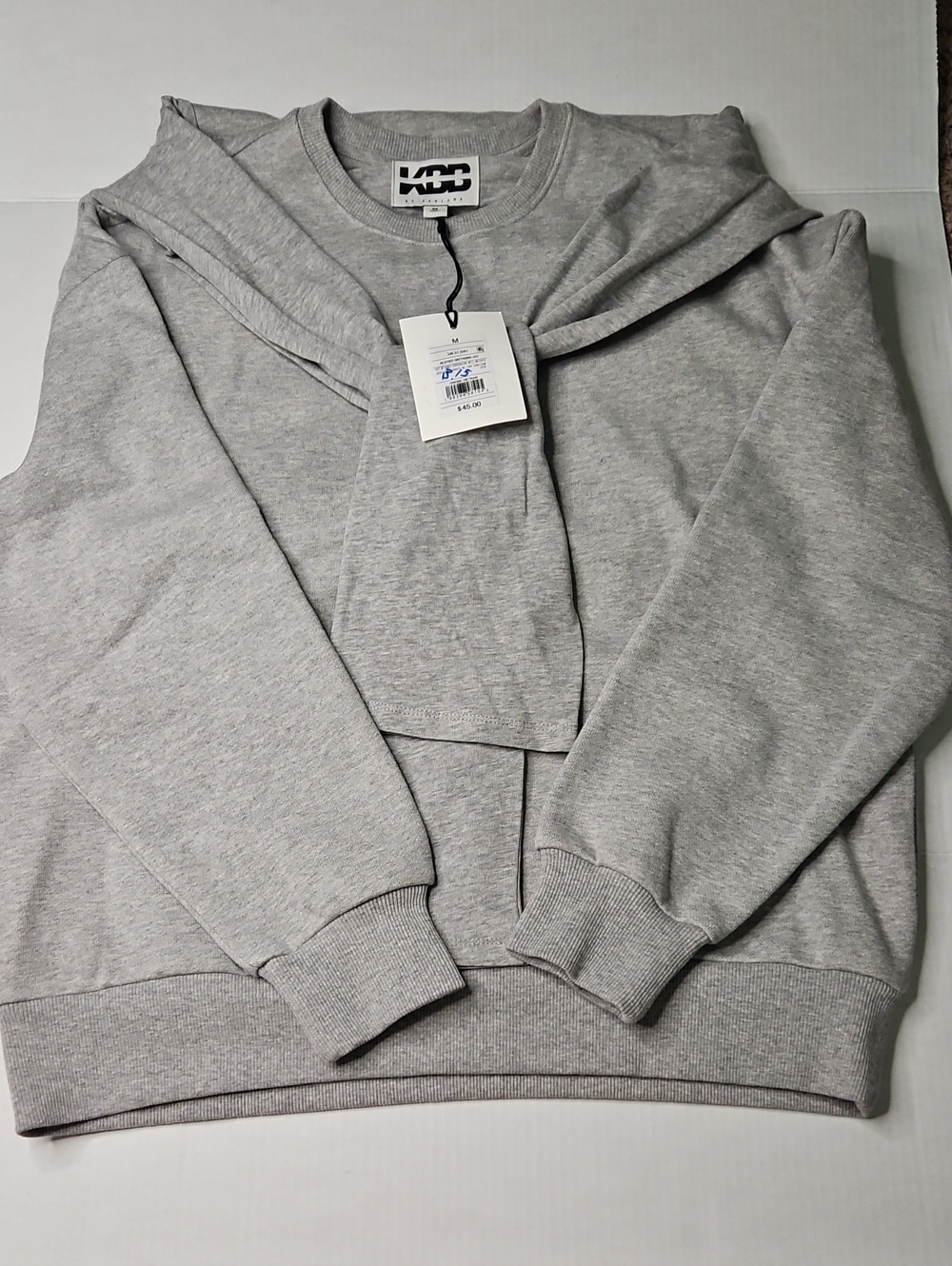 KBB by Kahlana Double Layer Heather Grey  Sweatshirt